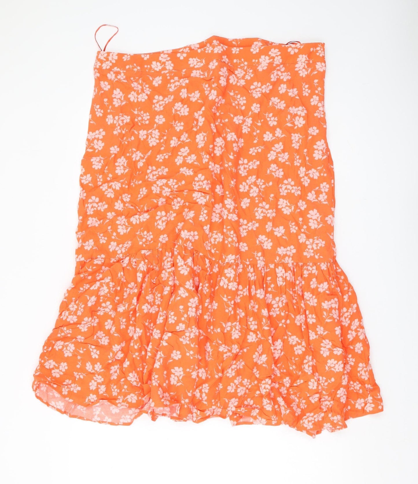 Marks and Spencer Women's Orange Floral Skirt Size 20
