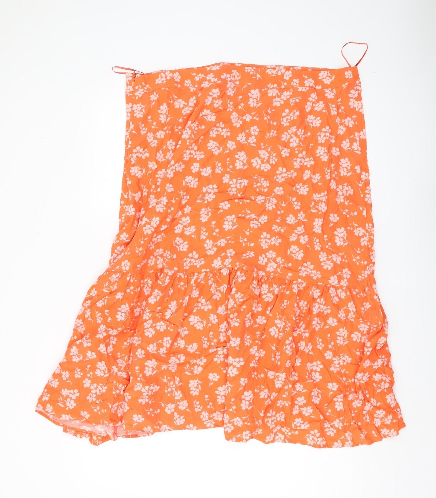Marks and Spencer Women's Orange Floral Skirt Size 20