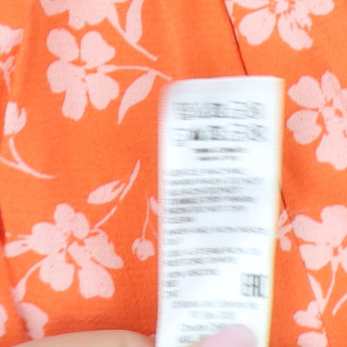 Marks and Spencer Women's Orange Floral Skirt Size 20
