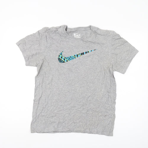 Nike Men's Grey Graphic T-Shirt, Medium, Athletic Fit