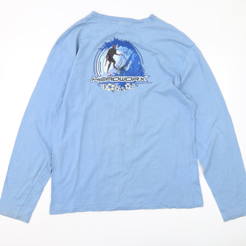 Headworx Men's XL Blue Surfing Long Sleeve T-Shirt