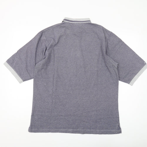 Glenmuir Men’s Grey Striped Polo, Size L