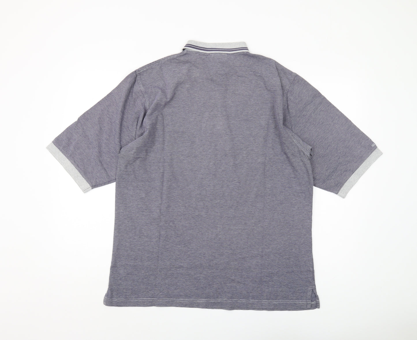 Glenmuir Men’s Grey Striped Polo, Size L
