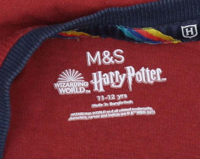 Marks and Spencer Boys' Gryffindor T-Shirt 11-12Y Red