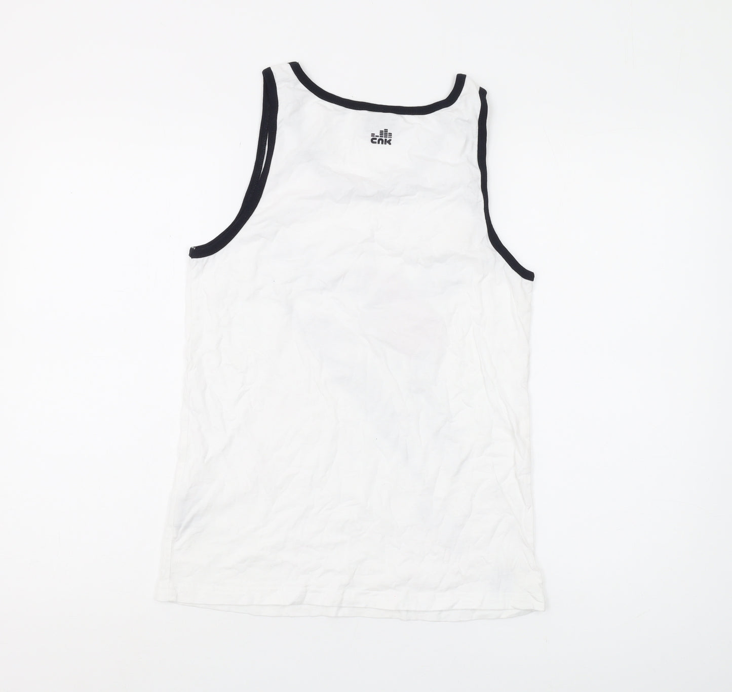 Chunk Clothing Men's White Sleeveless Graphic T-Shirt, Size S