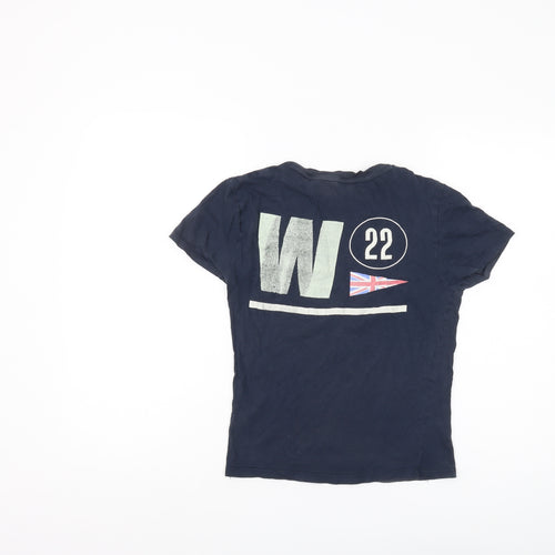 Jack Wills Women's Blue Crew Neck T-Shirt Size 8