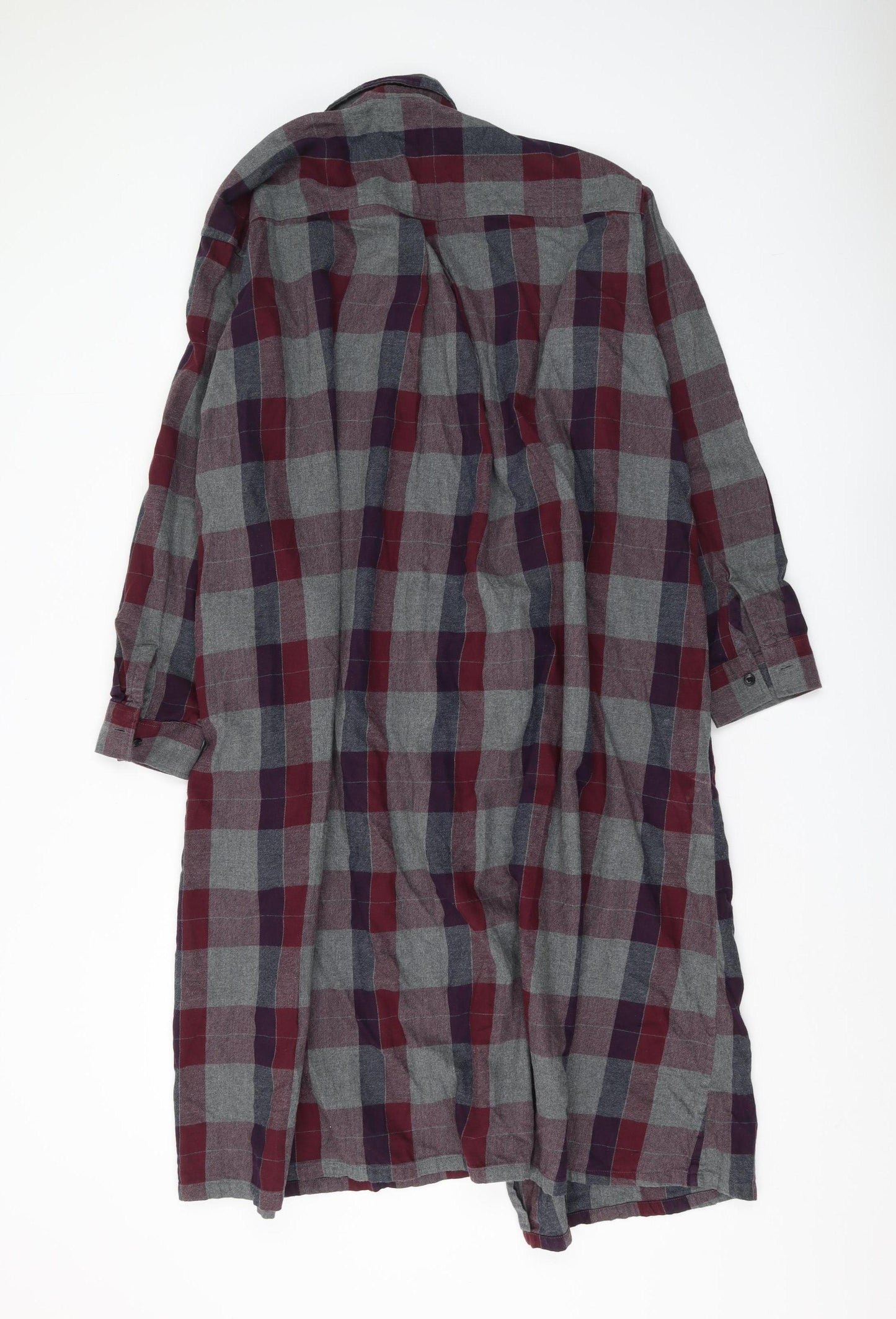 Uniqlo Women's Multicoloured Plaid Shirt Dress, L