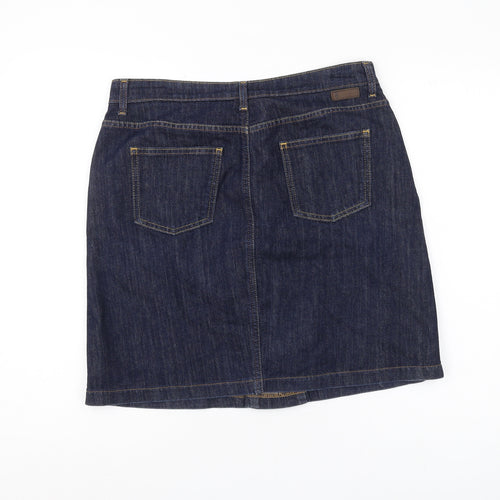 Boden Women's Blue Denim Skirt Size 14 Knee-Length Casual