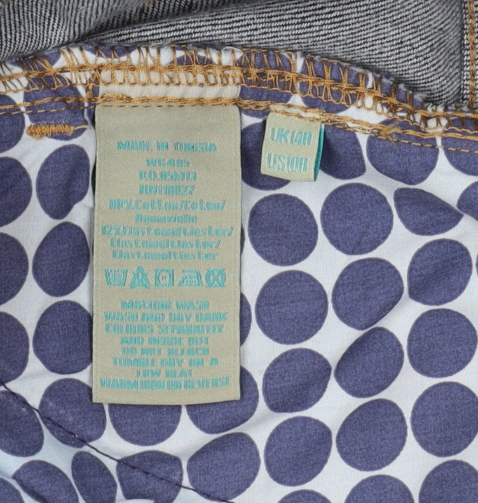 Boden Women's Blue Denim Skirt Size 14 Knee-Length Casual