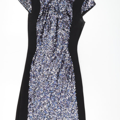 French Connection Women’s Black Sequin Sheath Dress Size 10