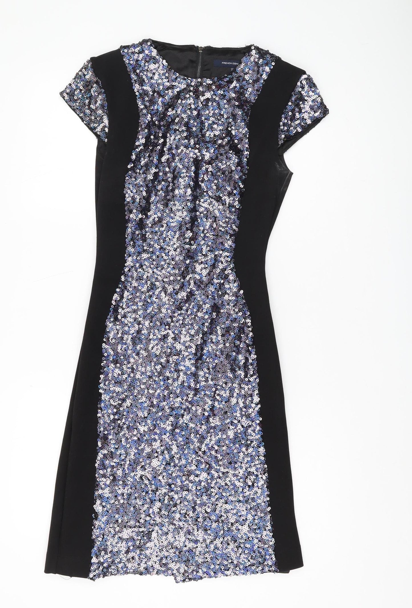 French Connection Women’s Black Sequin Sheath Dress Size 10