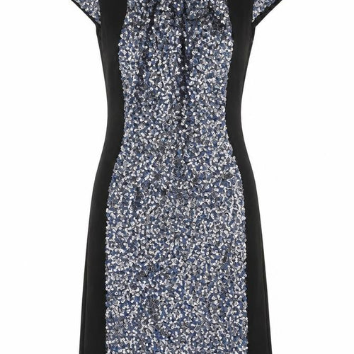 French Connection Women’s Black Sequin Sheath Dress Size 10