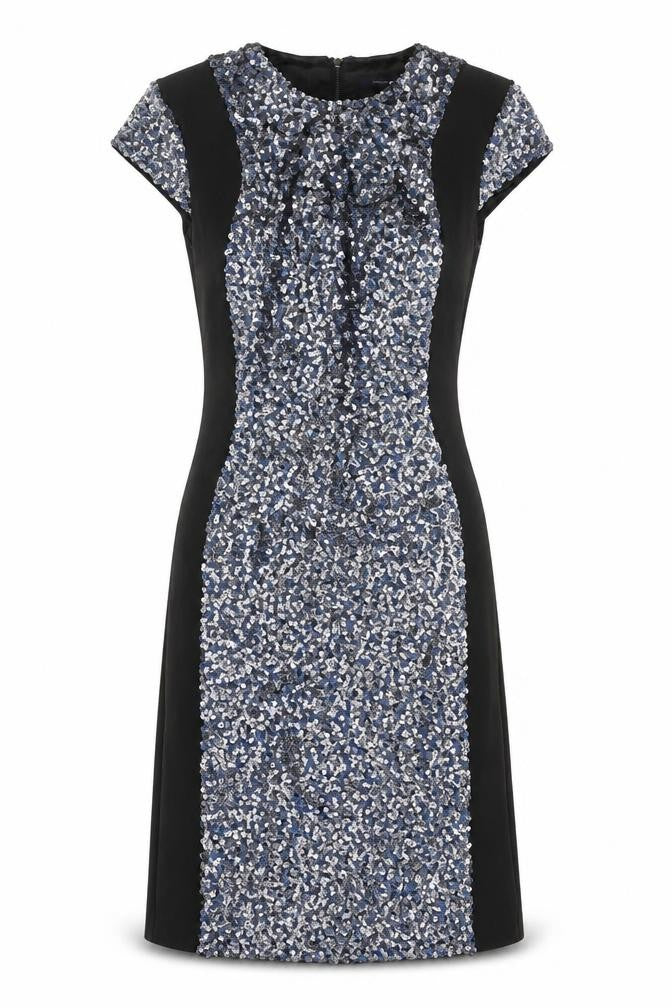 French Connection Women’s Black Sequin Sheath Dress Size 10