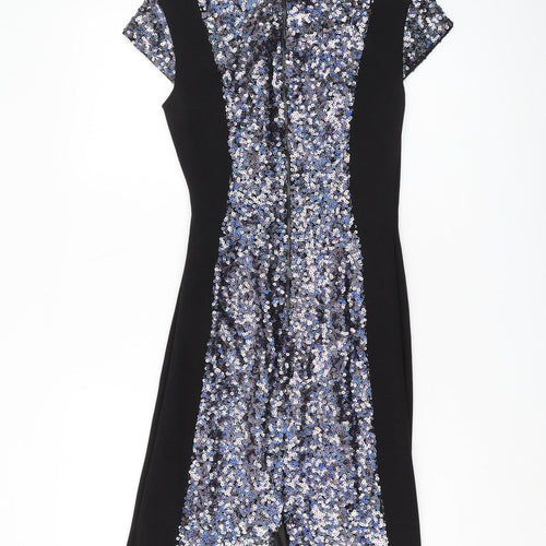 French Connection Women’s Black Sequin Sheath Dress Size 10