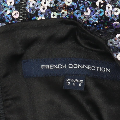 French Connection Women’s Black Sequin Sheath Dress Size 10