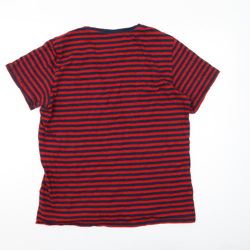 Lee Men's Striped Cotton T-Shirt - M, Multicoloured Stylish