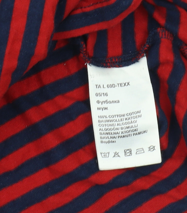 Lee Men's Striped Cotton T-Shirt - M, Multicoloured Stylish