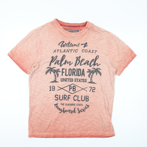 St George by Duffer Men's Orange Surf T-Shirt, Small