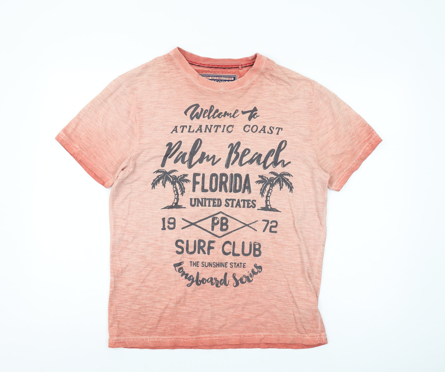 St George by Duffer Men's Orange Surf T-Shirt, Small