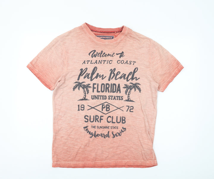 St George by Duffer Men's Orange Surf T-Shirt, Small
