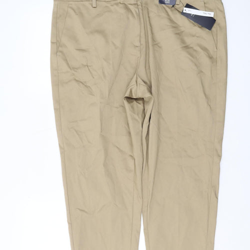 Marks and Spencer Women's Beige Chino Trousers Size 20