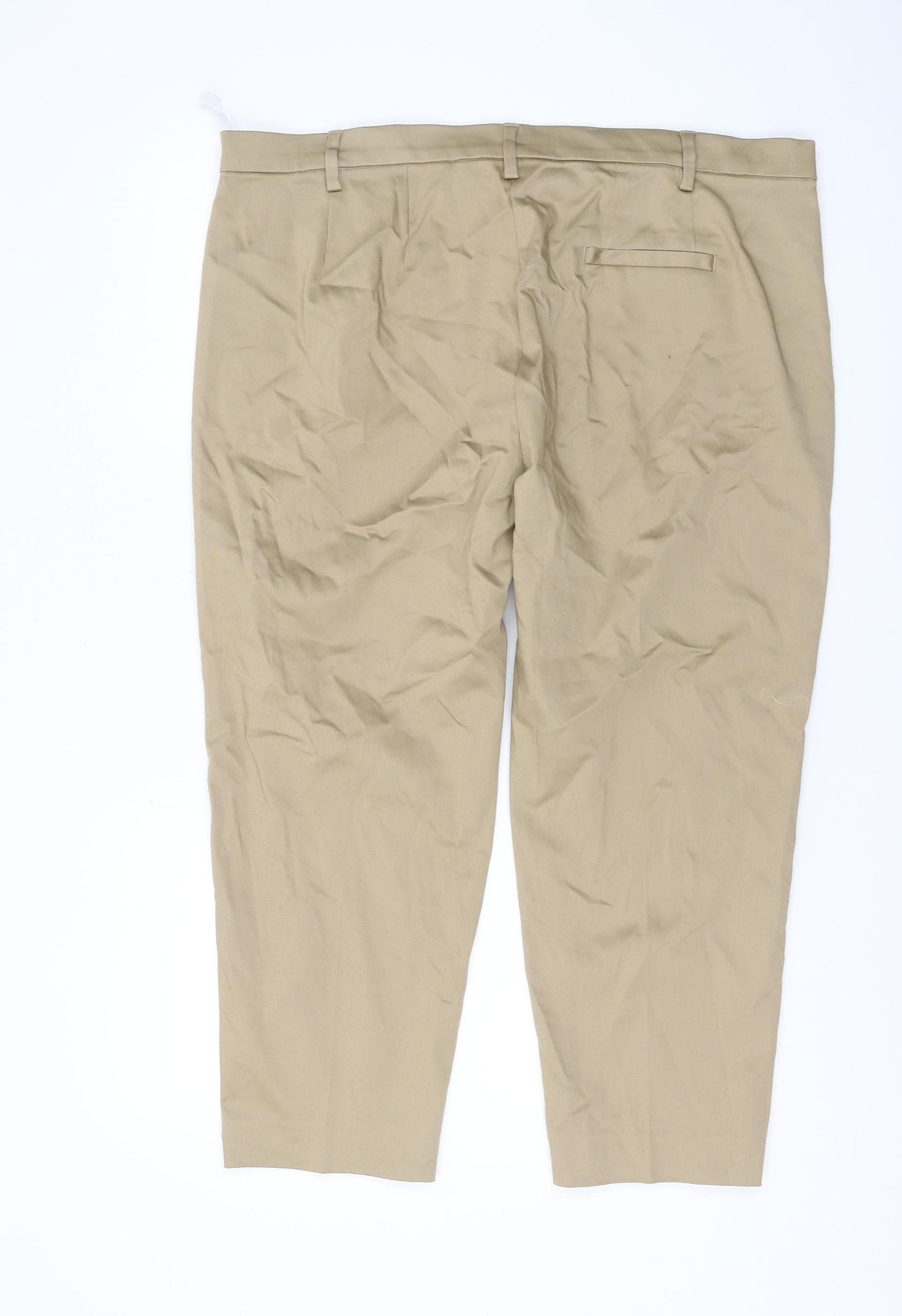 Marks and Spencer Women's Beige Chino Trousers Size 20