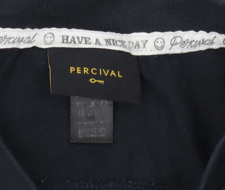 Percival Men's Black Medium Short Sleeve Crew Neck T-Shirt