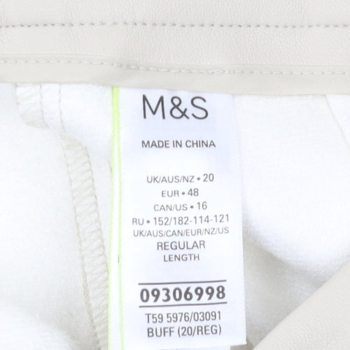 Marks and Spencer Women's Beige Trousers Size 20