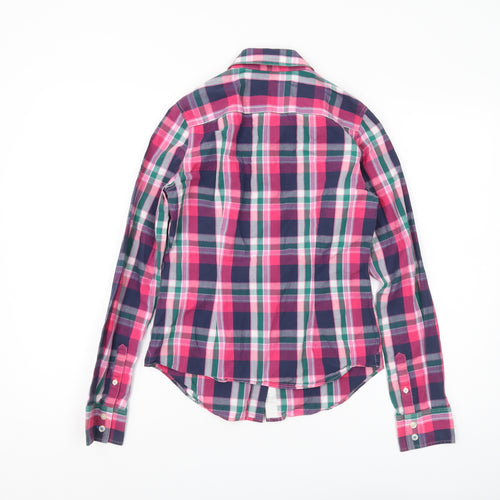 Jack Wills Women's Multicoloured Plaid Button-Up Shirt Size 8