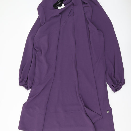 Mat. Women's Purple Long Sleeve Dress M