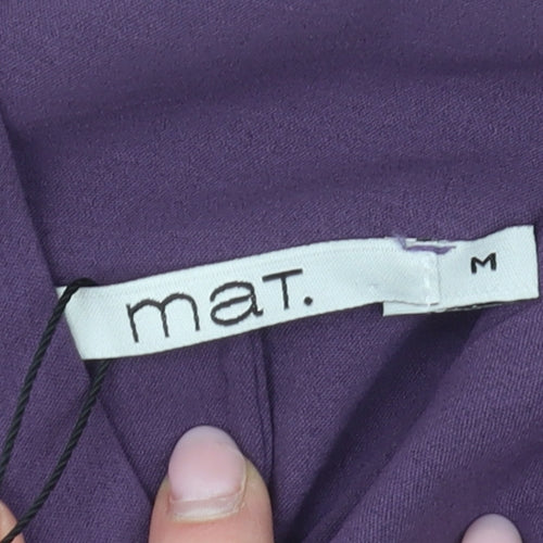 Mat. Women's Purple Long Sleeve Dress M