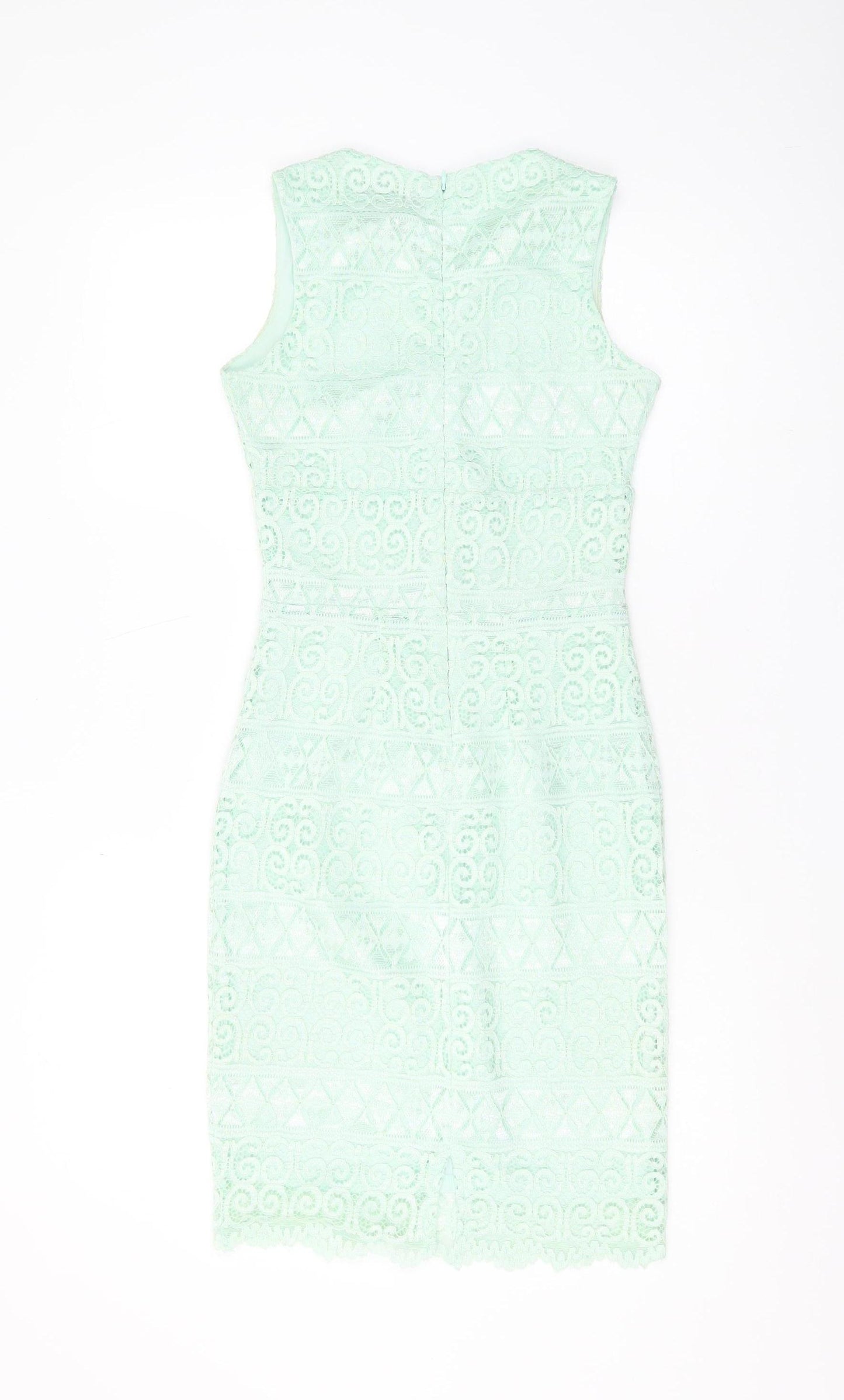Lipsy Women's Green Bodycon Dress, Knee Length, Size 6
