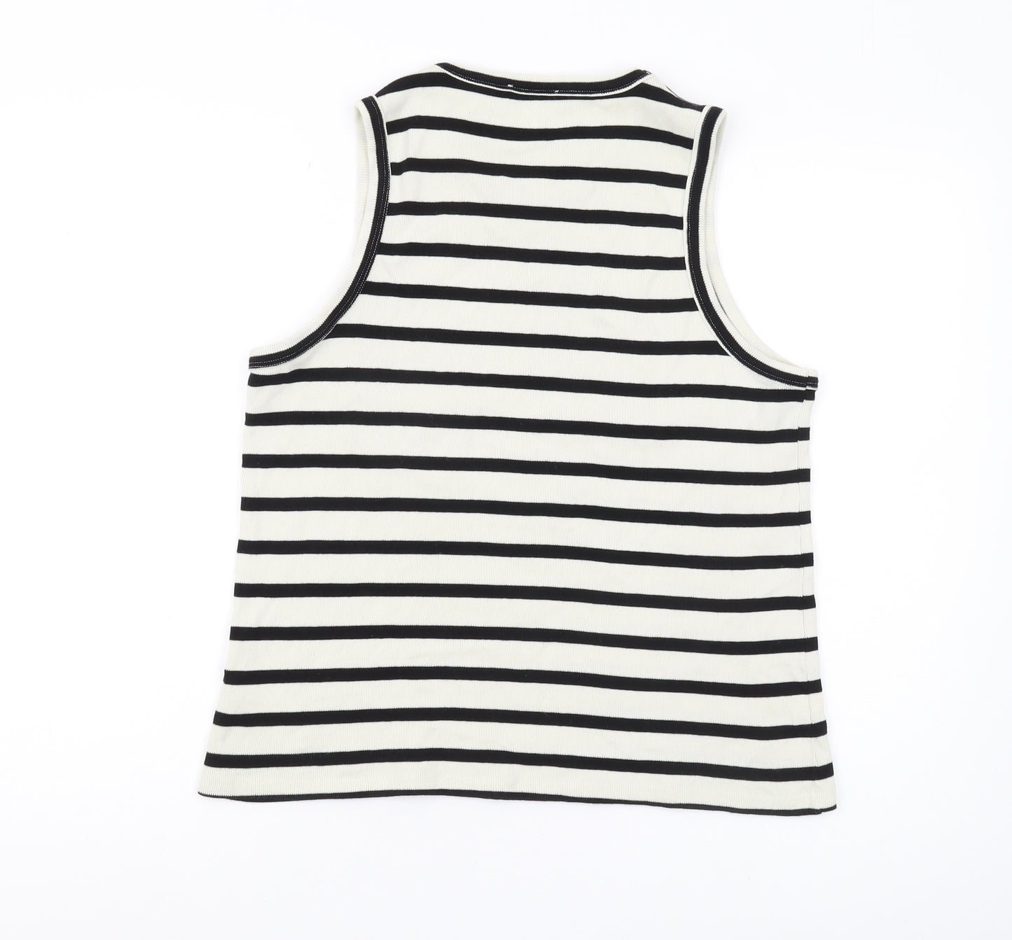 Mint Velvet Women's Black Striped Tank Top XL Jersey