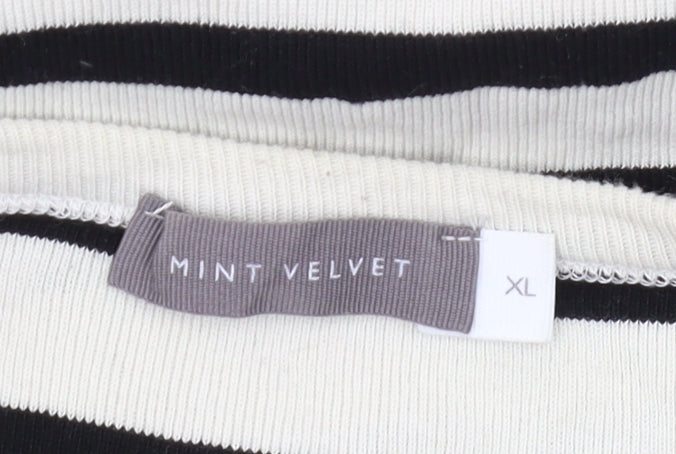 Mint Velvet Women's Black Striped Tank Top XL Jersey