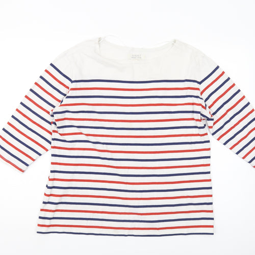 Seasalt Women's Multicolour Striped T-Shirt 3/4 Sleeve