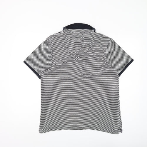 Jasper Conran Men's M Black Striped Polo Shirt