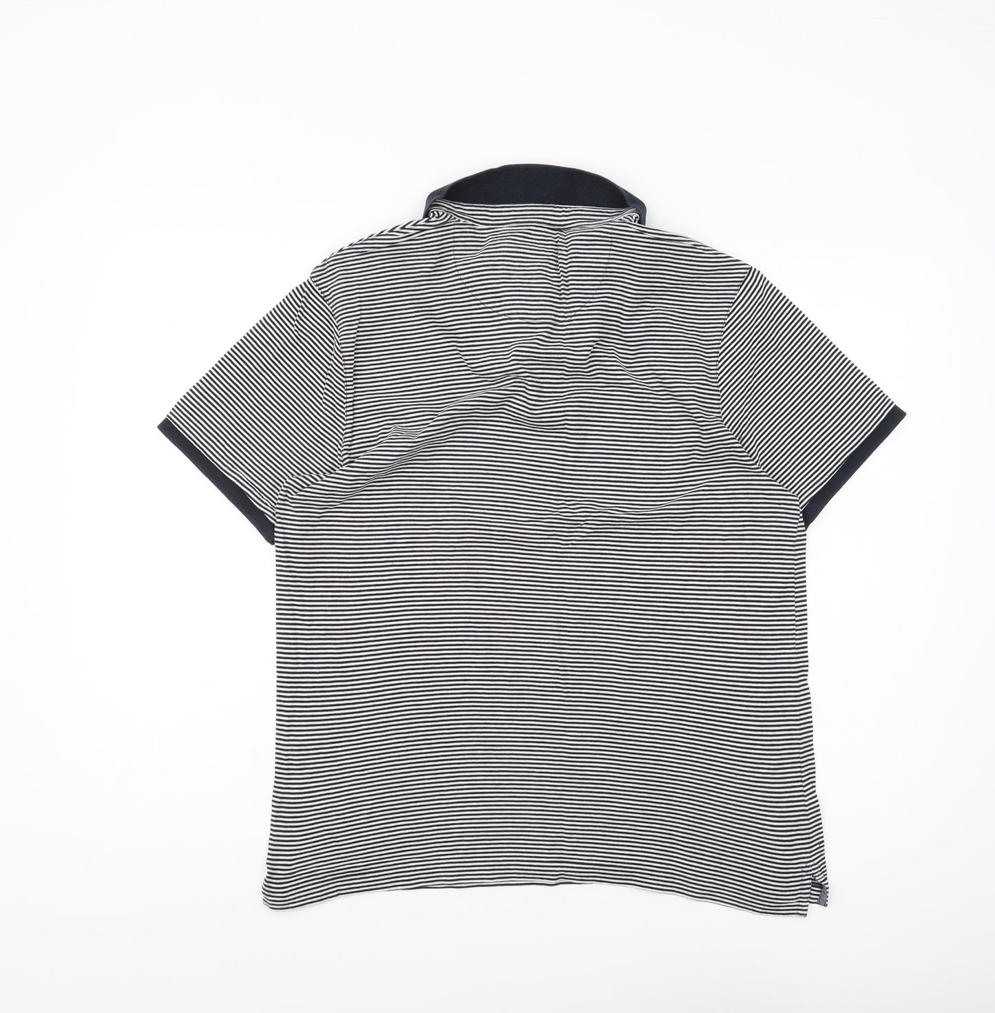 Jasper Conran Men's M Black Striped Polo Shirt
