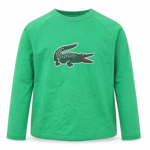 Lacoste Boys Green Long Sleeve T-Shirt, Size 10 Years