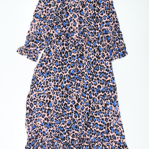 Marks and Spencer Women's Multicolour Animal Print Shirt Dress, Size 14