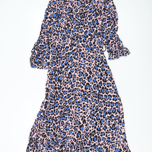 Marks and Spencer Women's Multicolour Animal Print Shirt Dress, Size 14