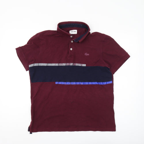 Lacoste Sport Men's Red XL Polo Shirt with Logo