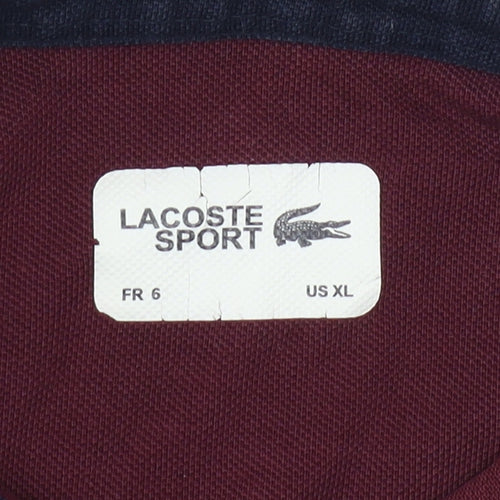 Lacoste Sport Men's Red XL Polo Shirt with Logo