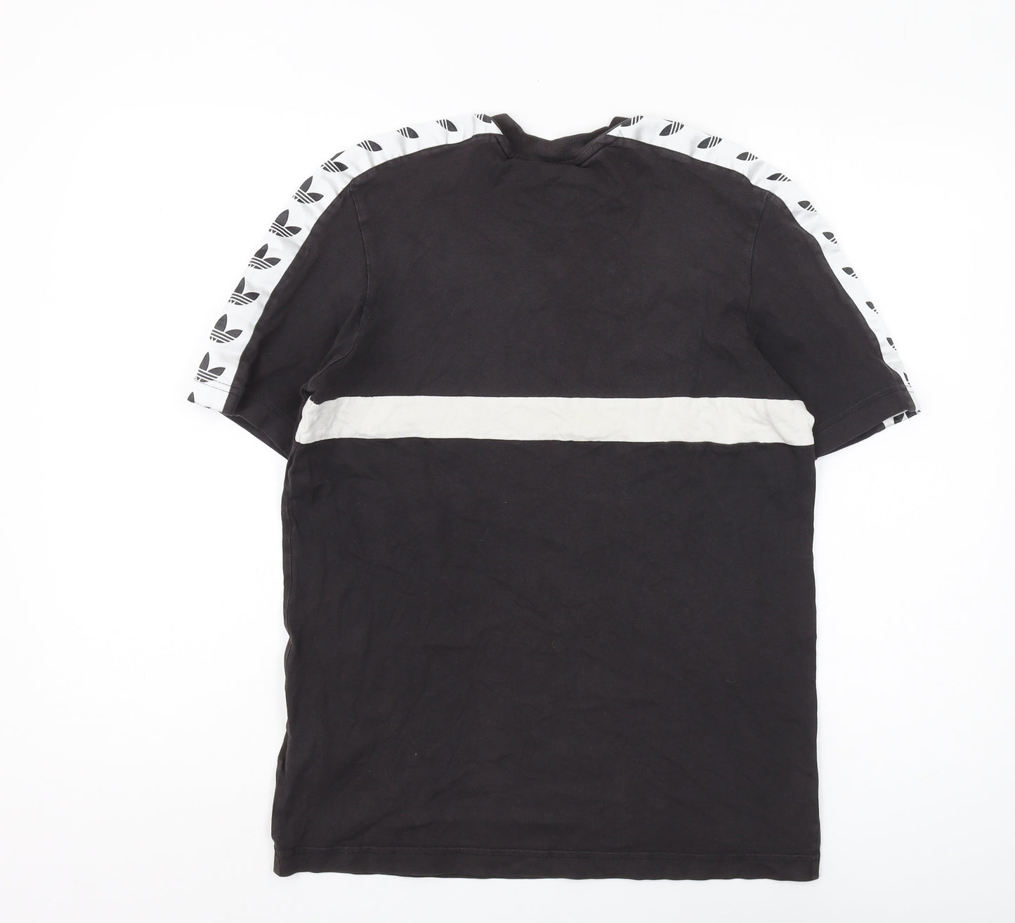 Adidas Men's Black Cotton Crew Neck T-Shirt, Size S