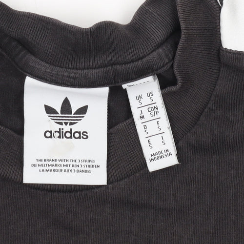 Adidas Men's Black Cotton Crew Neck T-Shirt, Size S