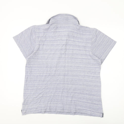 Jasper Conran Men's Blue Striped Polo Shirt S