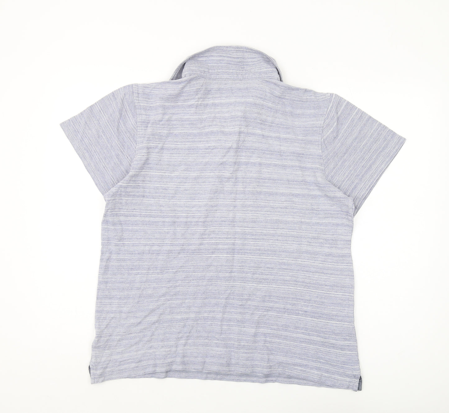 Jasper Conran Men's Blue Striped Polo Shirt S