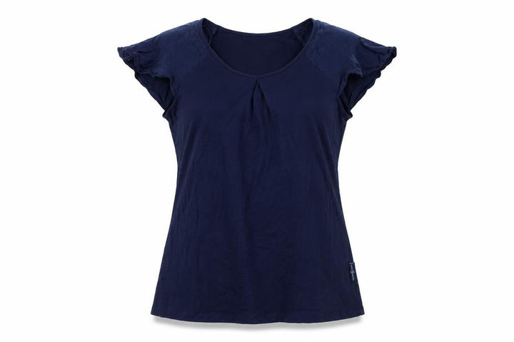 Ted Baker Women's Blue Flutter Sleeve T-Shirt - Size 8