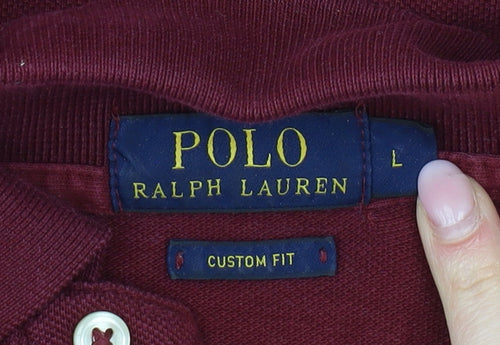 Ralph Lauren Men's Red Polo, L, Classic Fit