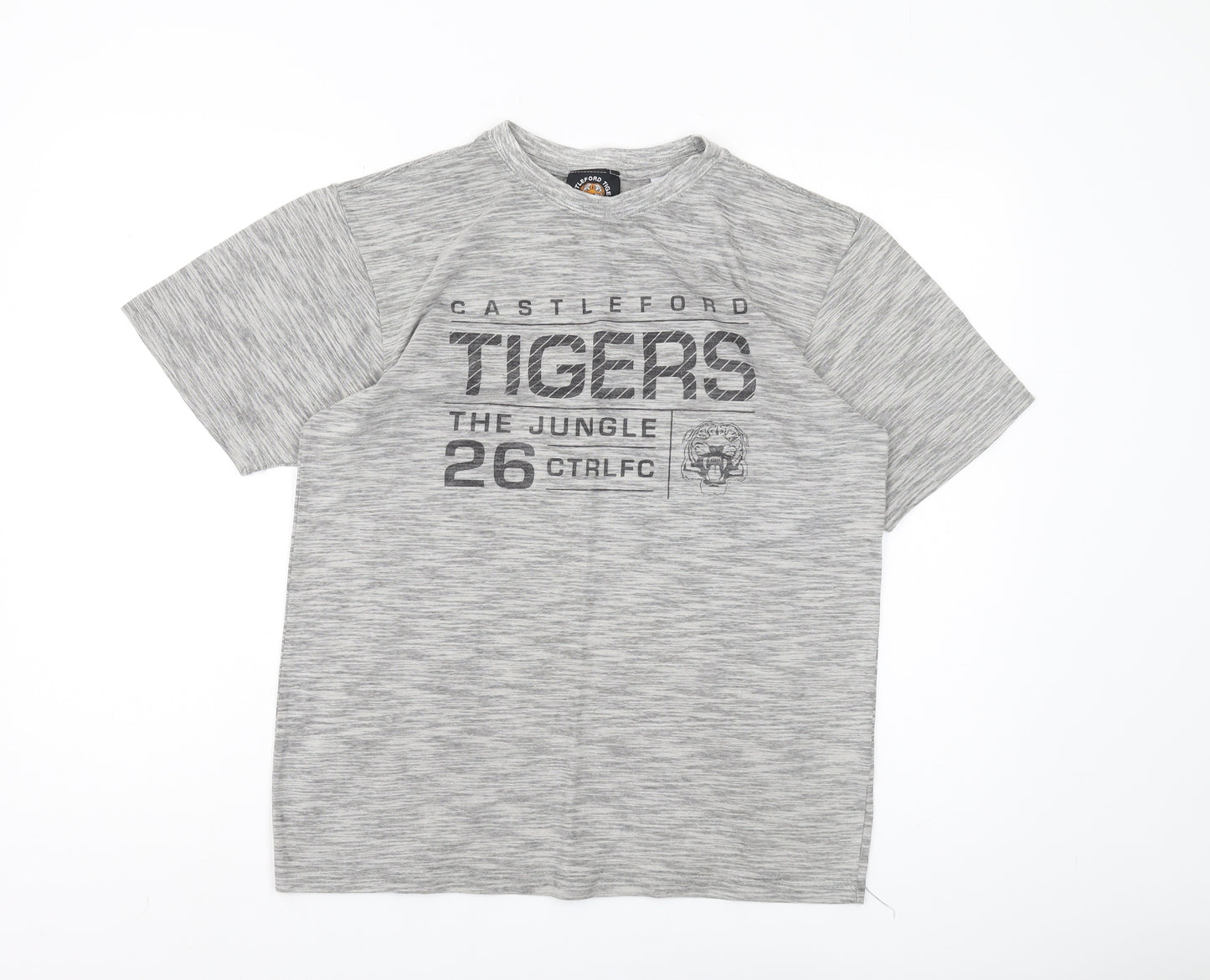 Castleford Tigers Men's Grey S Logo T-Shirt