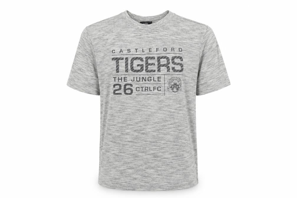 Castleford Tigers Men's Grey S Logo T-Shirt